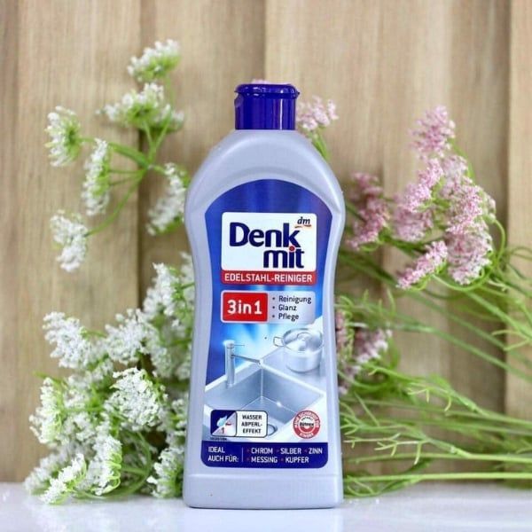 Dung dịch tẩy rửa Inox Denkmit 300ml 3in1  Làm sạch, đánh bóng và bảo vệ bề mặt kim loại
