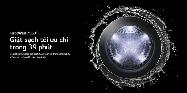 Tháp giặt sấy LG WashTower WT1410NHE giặt sạch hoàn toàn chỉ trong vòng 39 phút