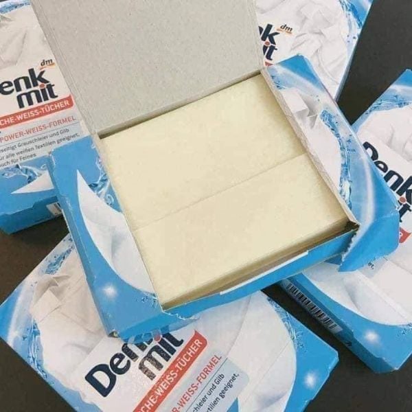 Giấy tẩy trắng quần áo Denkmit 20 tờ An Toàn Cho Vải, Không Gây Hại Da Tay