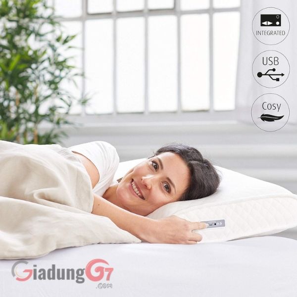 Gối Medisana SP100 SleepWell là gối xốp chỉnh hình có loa âm thanh và nhạc thư giãn được lập trình sẵn giúp thúc đẩy thư giãn, ngủ ngon và giảm căng thẳng.