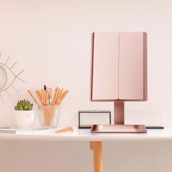 Gương trang điểm Fancii Thiết kế hiện đại đầy phong cách - Gương trang trí mạ crôm bóng bẩy