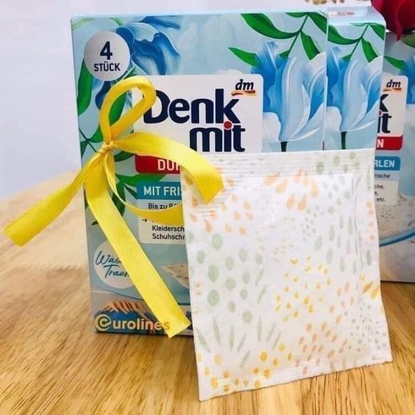 Hộp 4 túi thơm Denkmit để tủ quần áo - Hương thơm dịu nhẹ, lưu hương lâu dài