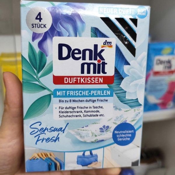 Hộp 4 túi thơm Denkmit để tủ quần áo Giữ quần áo luôn thơm mát