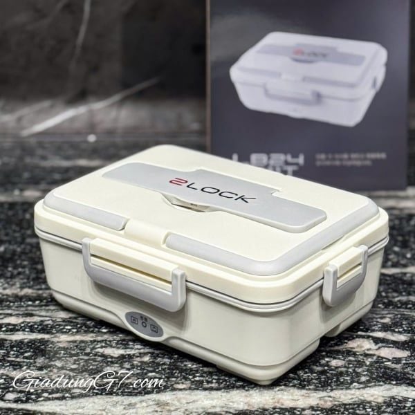 Hộp cơm điện 2LOCK 3 ngăn inox - Korea  Công suất 60W hâm nóng nhanh hơn gấp 2 lần các sp tương tự trên thị trường. Điện áp 220V