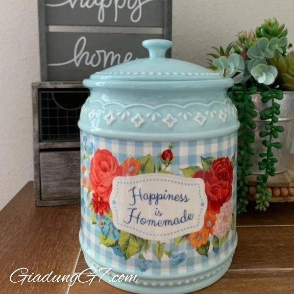 Hũ gốm Pioneer Woman Happiness Is Homemade Phối Hợp Dễ Dàng Với Các Sản Phẩm Khác