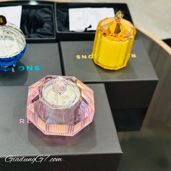 Hũ nến Laura Reflections Copenhagen 14cm màu hổ phách
