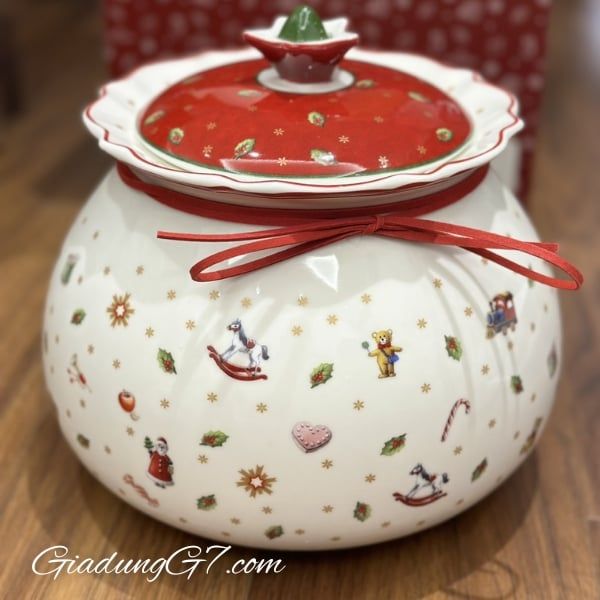 Hũ sứ Villeroy & Boch Toy 21cm 3.5l kích thước lý tưởng để đựng bánh quy và các loại bánh khác
