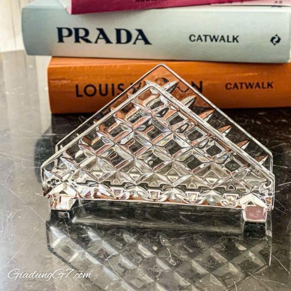 Khay kẹp giấy ăn pha lê Bohemia 17.2cm Mang vẻ đẹp sang trọng và tinh xảo