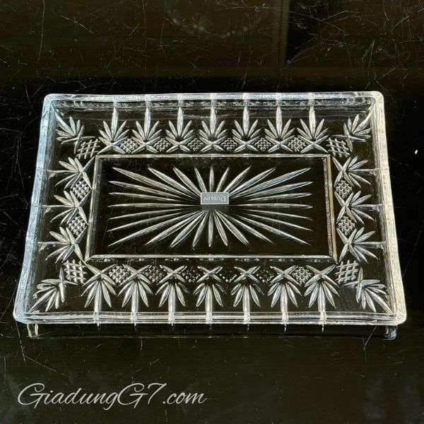 Khay pha lê chữ nhật Dublin 29.3x20.5cm An toàn với loại thực phẩm có tính axit
