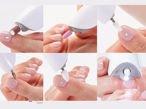 Bộ dụng cụ làm móng Lanaform My Nail bao gồm 5 phụ kiện có thể hoán đổi cho nhau để sơn