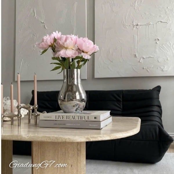 Lọ hoa Georg Jensen Cafu Mittel 30cm Thép không gỉ đánh bóng gương