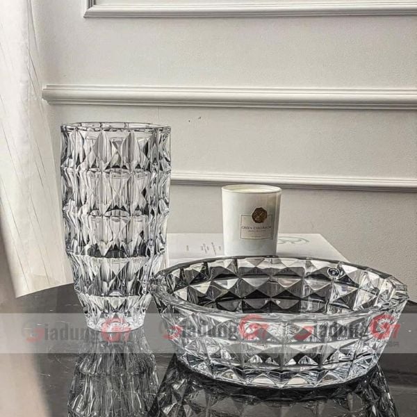 Lọ hoa pha lê Bohemia Diamond 28cm Thiết kế sang trọng, hoàn mỹ