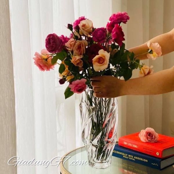 Lọ hoa pha lê Bohemia Flamenco 30cm Sử dụng đa năng, tăng tính thẩm mỹ cho không gian