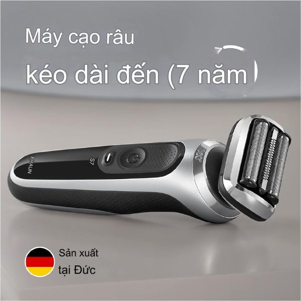 Máy cạo râu Braun Series 7 7020S dành cho nam giới có khả năng thích ứng 360 độ để cạo râu êm ái.