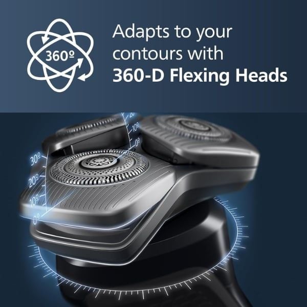 Máy cạo râu điện ướt/khô Philips Norelco 9400 Cạo râu không dây lên đến 60 phút với thời gian sạc 1 giờ