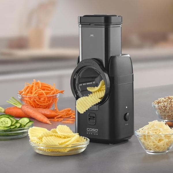 Máy cắt đa năng Caso MultiSlicer 5in1 bào và nghiền trái cây, rau củ, pho mát và nhiều loại khác