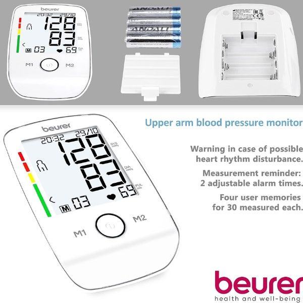 Với máy đo huyết áp bắp tay Beurer BM45 được sản xuất bằng công nghệ mới nhất với các nút cảm ứng, có đèn chiếu sáng và hình dáng gọn nhẹ, sử dụng dễ dàng, đơn giản.