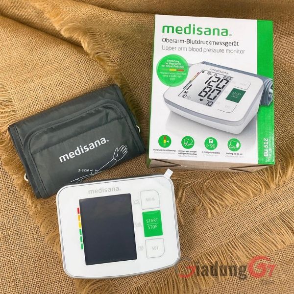 Máy đo huyết áp điện tử bắp tay Medisana BU512 lý tưởng để theo dõi huyết áp hàng ngày và có thể được sử dụng bởi hai người cùng một lúc