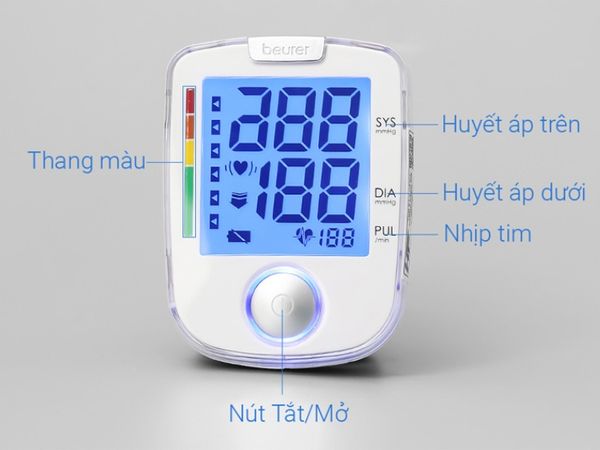 Máy đo huyết áp Beurer BC44 là thiết bị đo huyết áp và mạch hoàn toàn tự động và rất dễ sử dụng để đo cổ tay.