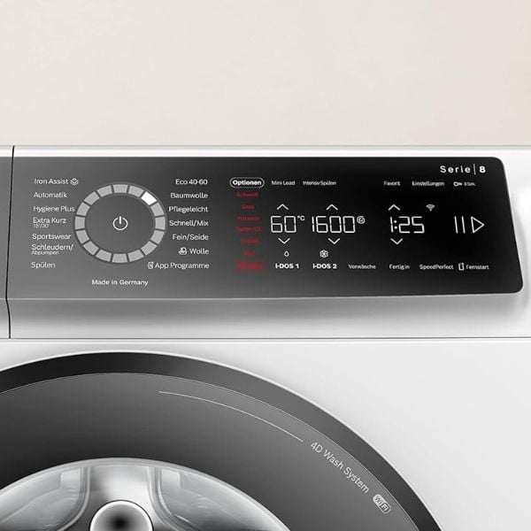 Màn hình điều khiển của Máy giặt Bosch 10 kg WGB256A40 Serie 8