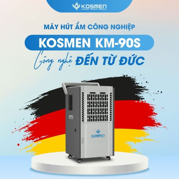 Máy hút ẩm Kosmen KM-90S (công suất 90 lít/ngày) là một sản phẩm công nghệ hiện đại
