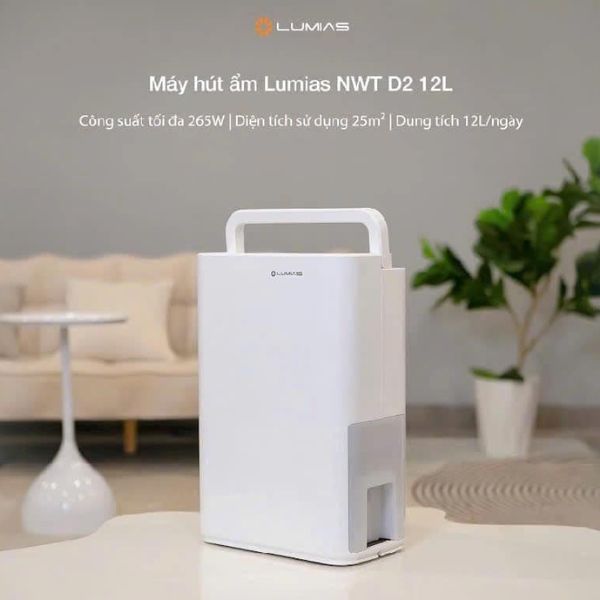 Máy Hút Ẩm Thông Minh Lumias NWT D2 12L - Giải Pháp Hoàn Hảo Cho Không Gian Sống Khỏe Mạnh Mùa Mưa Ẩm Ướt