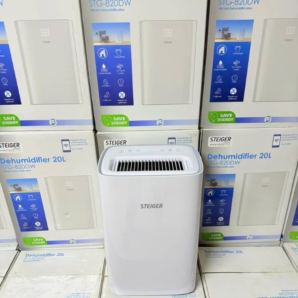 Máy hút ẩm Steiger STG 820DW 20L/ngày Bình Chứa Nước 2.5L – An Toàn Và Tiện Lợi