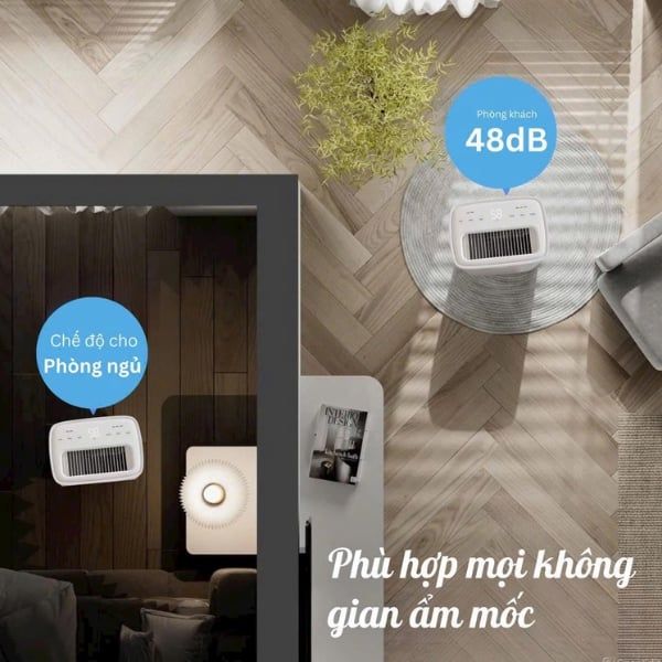 Máy hút ẩm Steiger STG 836DW 36L/ngày  Dễ Dàng Di Chuyển Với Bánh Xe 360° và Tay Cầm Tiện Lợi