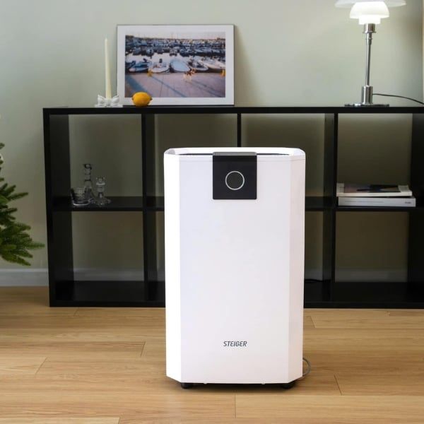 Máy hút ẩm Steiger STG 855BW 55L Công Suất Mạnh Mẽ – Hút Ẩm Lên Đến 55L/ngày