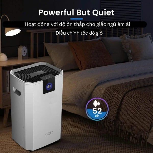 Máy hút ẩm Steiger STG 855BW 55L Đảm Bảo Sức Khỏe Người Dùng và Bảo Quản Đồ Vật Trong Nhà