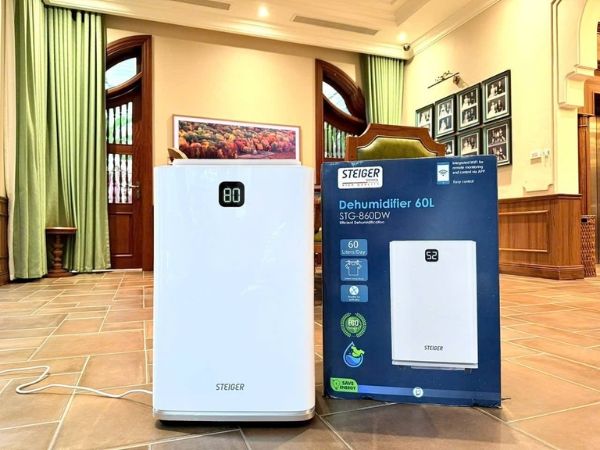 Máy hút ẩm Steiger STG 860DW Công Nghệ Máy Nén – Tiết Kiệm Điện và Hút Ẩm Mạnh Mẽ