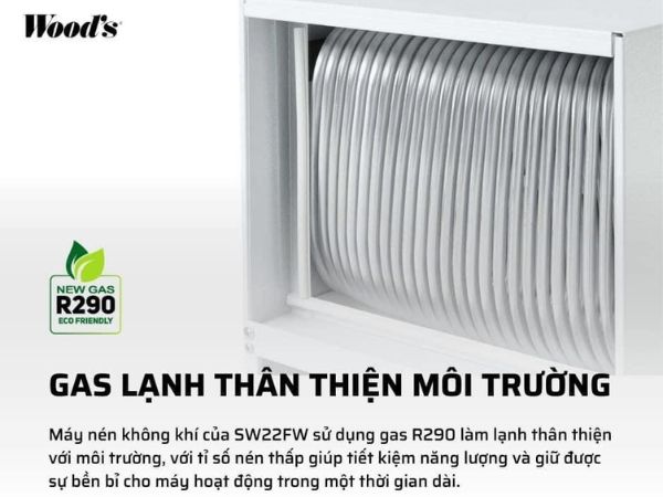 Máy hút ẩm Woods với Chất làm lạnh R290 thân thiện với môi trường