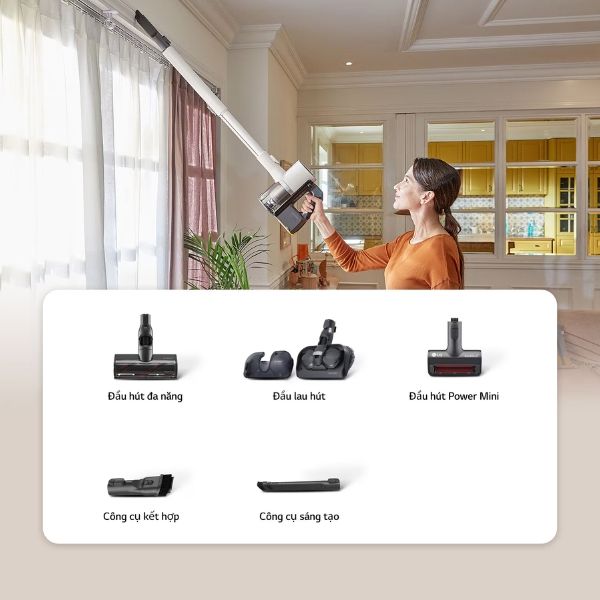 Máy hút bụi cầm tay LG A9T ULTRA Vệ sinh mọi bề mặt dễ dàng hơn