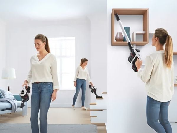 Máy hút bụi không dây Bosch BCS61113 Serie 6 Dễ dàng sử dụng, vệ sinh linh hoạt nhờ thiết kế nhỏ gọn.