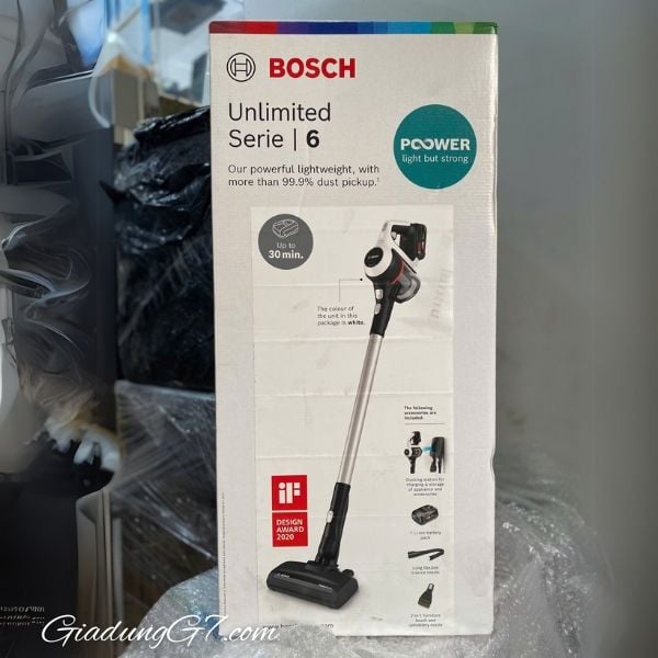 Máy hút bụi Bosch BCS61113 Serie 6 cầm tay không dây  Thiết kế hút bụi 2 trong 1 (Thanh cầm và tay cầm)