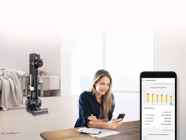 Máy hút bụi lau nhà LG A9K ULTRA Giám sát và điều chỉnh tối ưu quá trình dọn dẹp