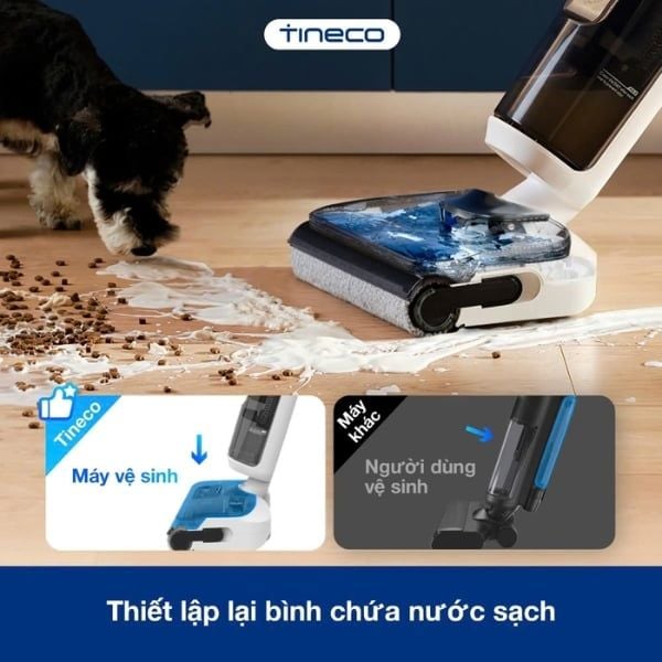 Máy hút bụi lau nhà Tineco S6 Stretch Pro Hệ Thống Tách Nước Bẩn 3 Buồng – Bảo Vệ Động Cơ Bền Bỉ