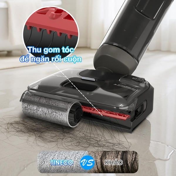 Máy hút bụi lau sàn Tineco Floor One i6 Stretch Plus Công Nghệ Chống Rối Độc Quyền cho Trải Nghiệm Làm Sạch Mượt Mà