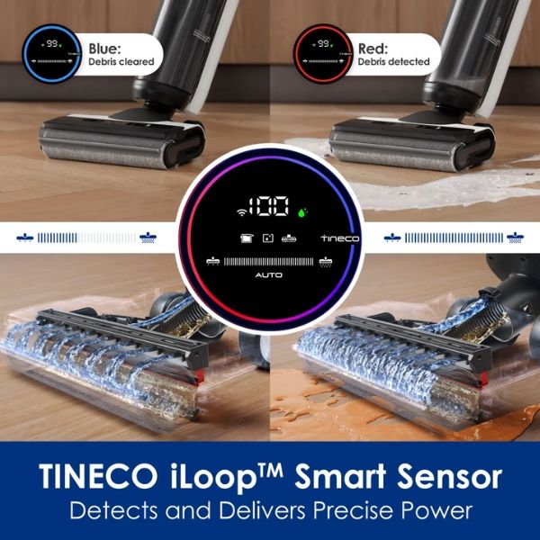 Máy hút bụi lau sàn Tineco FLOOR ONE S6 Công nghệ cảm biến iLoop độc quyền của nhà sản xuất Tineco.