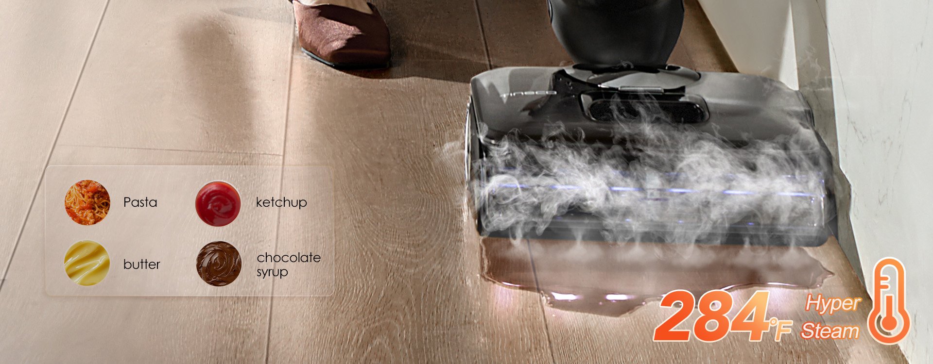 Máy lau sàn hút bụi Floor One S9 Artist Steam sử dụng công nghệ làm sạch bằng hơi nước trực tiếp HyperSteam 140℃ độc đáo