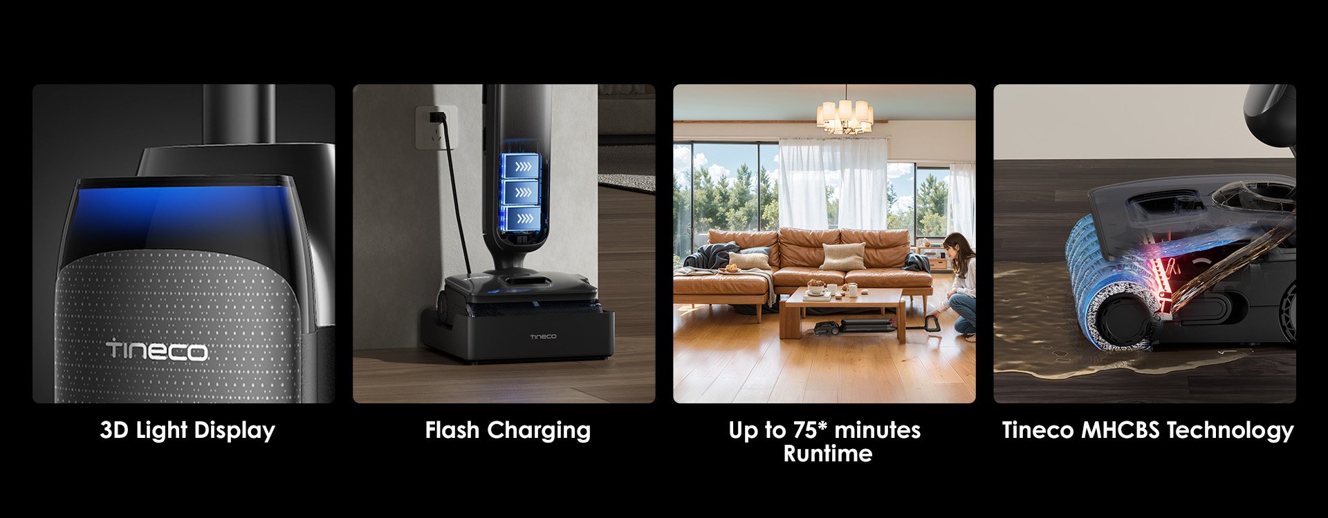 Máy lau sàn hút bụi Floor One S9 Artist Steam Thiết kế gập phẳng 180° – Làm sạch dễ dàng mọi ngóc ngách