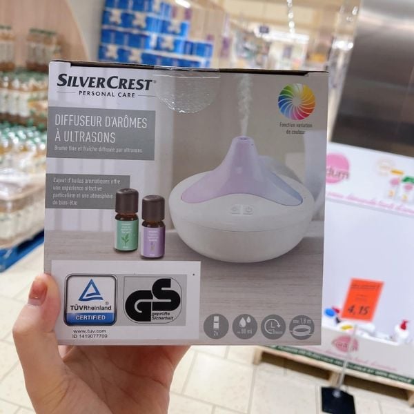 Máy khuếch tán tinh dầu Silvercrest Thay đổi màu sắc thời trang