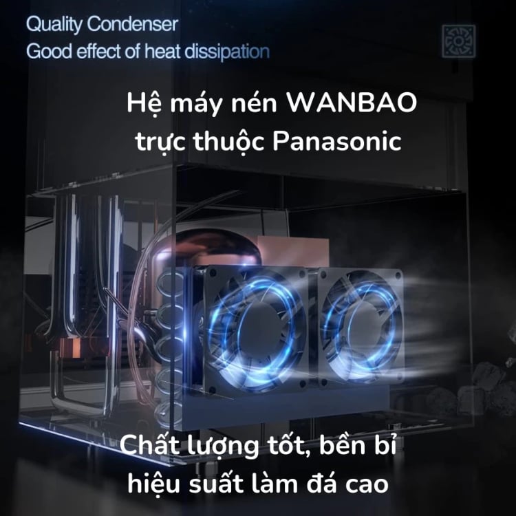 Máy làm đá viên Takaipro TKI-125PRO&nbsp;125kg/Ngày&nbsp;Hệ máy nén SECOP cao cấp