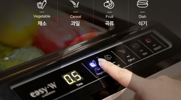 Máy làm sạch thực phẩm Easy W điều khiển bằng màn hình cảm ứng