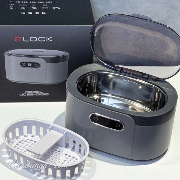 Máy làm sạch trang sức siêu âm 2Lock - Korea -&nbsp;Máy rửa siêu âm này là một công cụ làm sạch hiệu quả và nhẹ nhàng cho đồ trang sức