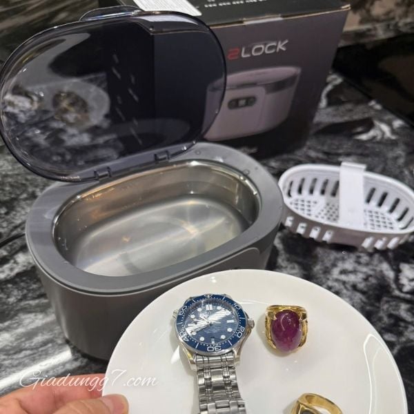 Máy làm sạch trang sức siêu âm 2Lock - Korea 5 chế độ làm sạch linh hoạt