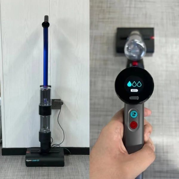 Máy lau sàn Dyson Wash G1 với 140 giây tự làm sạch hiệu quả, chổi lăn và đường ống làm sạch và sấy khô