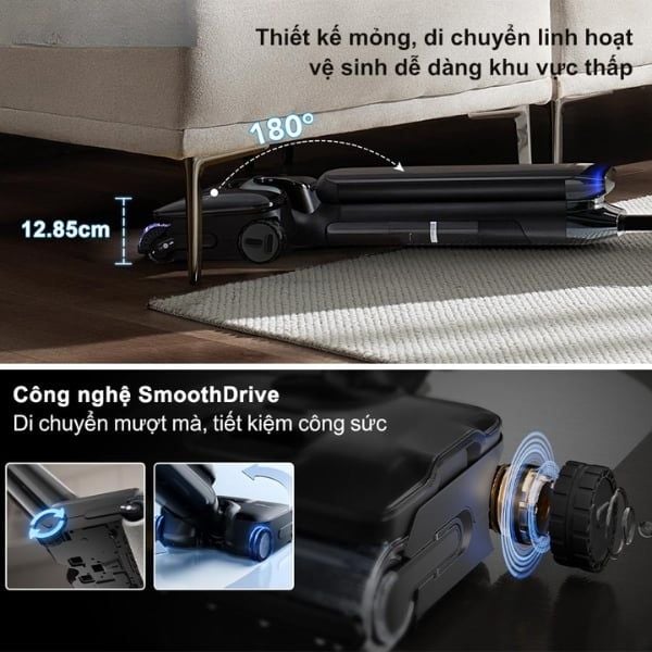 Máy hút bụi lau sàn Tineco Floor One S9 Artist GEN 2 Thiết Kế Linh Hoạt Với HyperStretch & SmoothDrive