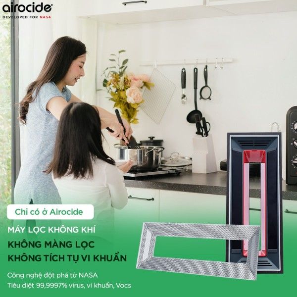 Máy lọc không khí Airocide làm sạch 100% không khí, nó mang lại một môi trường trong lành.