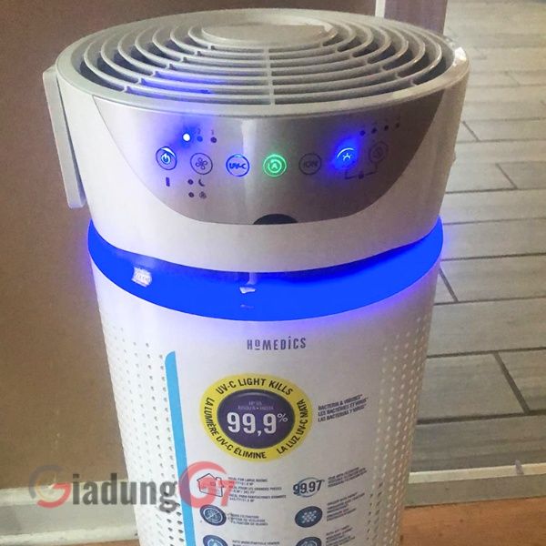 Máy lọc không khí Homedics AP-T45 TotalClean Deluxe UV 5 giúp giảm phấn hoa, lông thú cưng, vi trùng, khói,